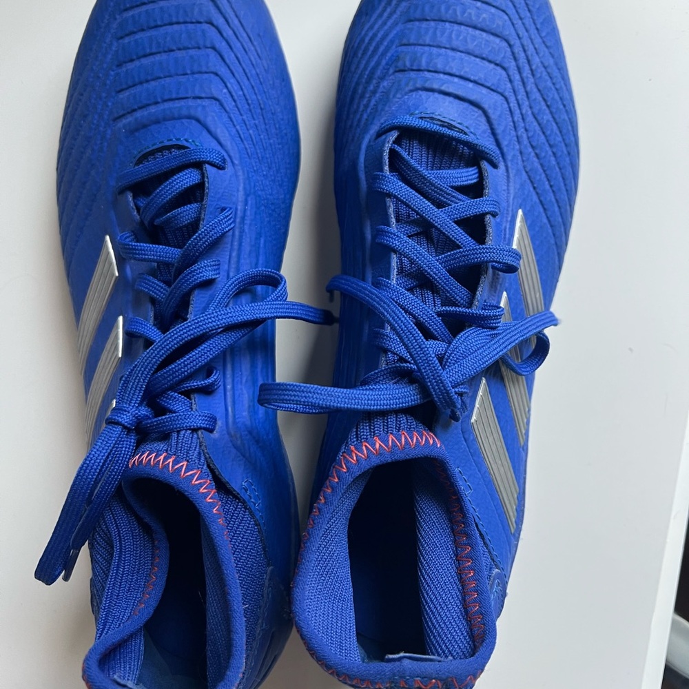 adidas Men Predator 19.3 FG Soccer Cleats BB8112 Bold Blue/Silver Metallic